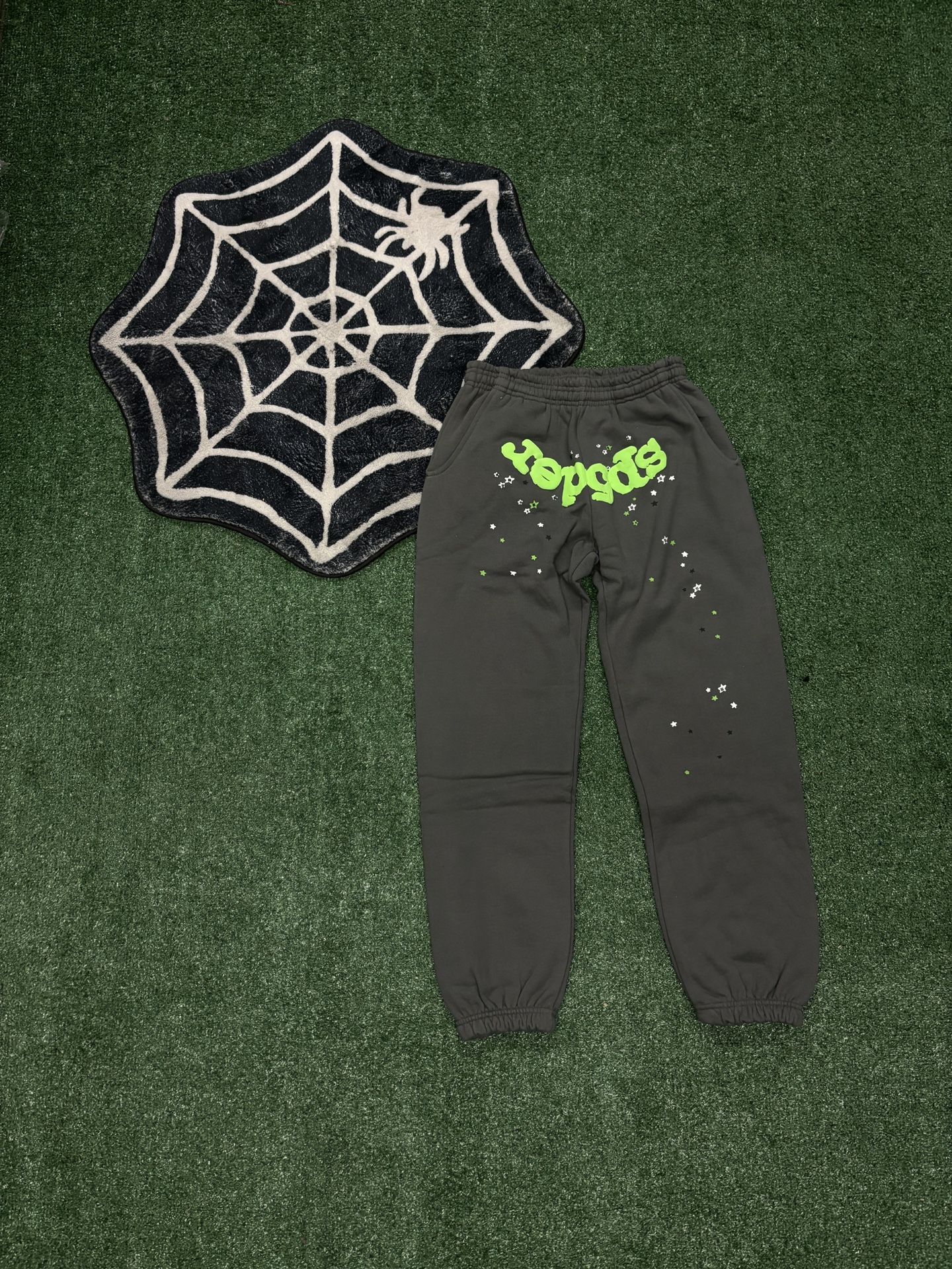 Sp5der Wait Web Sweatpants Slate Grey