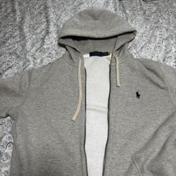 Polo Cotton Hoodie Gray