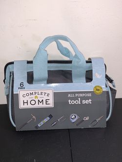 Complete Home All Purpose 6 Piece Tool Set with Bag Hammer, Screwdriver and More NEW