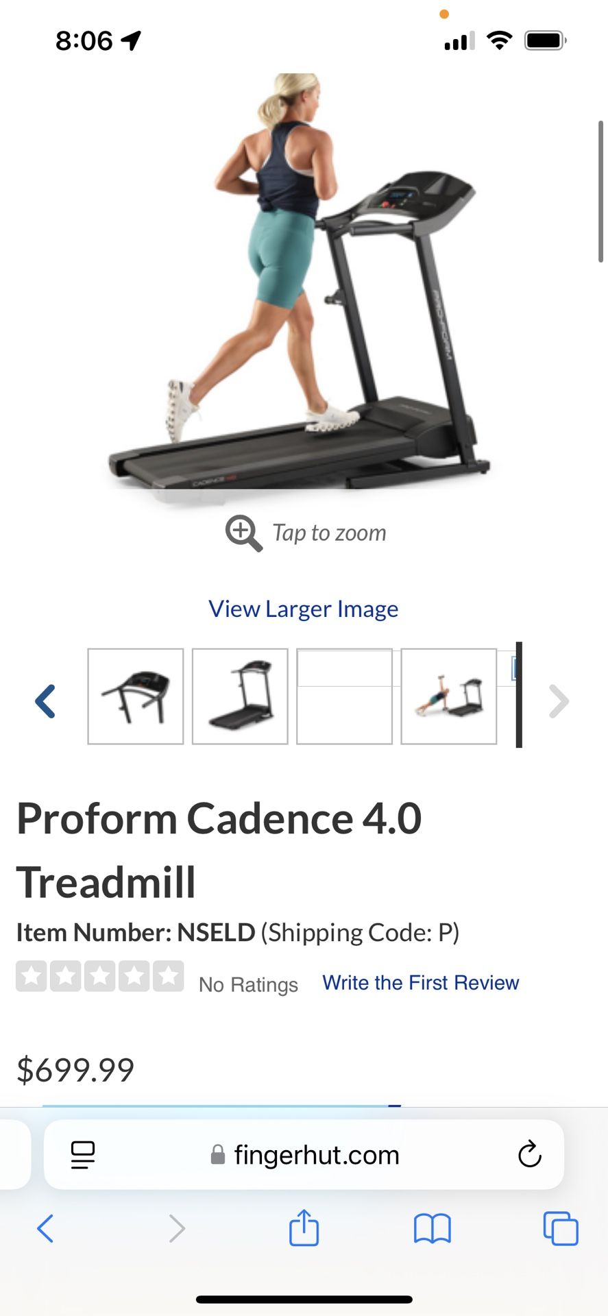 ProForm cadence 4.0 Treadmill
