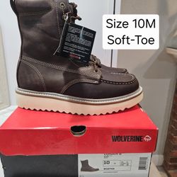 Wolverine Soft Toe Work Boots Size 10