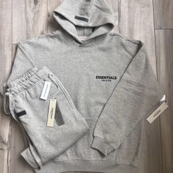 Essential Hoodie Set (Dark Grey Oatmeal)