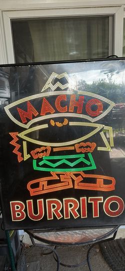 Macho Burrito Sign