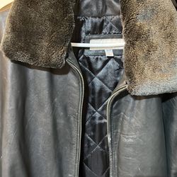 Joe Aboud High Quality Bomber jacket With Fur Collar 