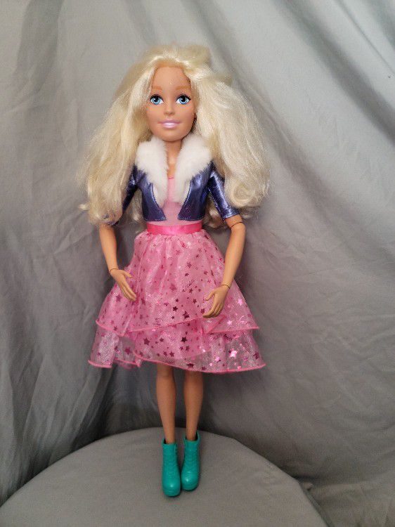 My Size Barbie Doll 28" Tall, Mattel Best Fashion Friend - Just Play Barbie  - Poseable Arms, hands, Legs & Bends At Waist 