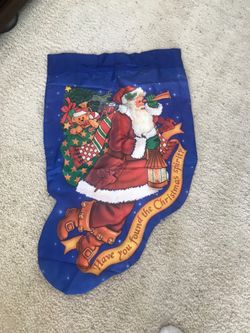 Santa Flag - New With Tags