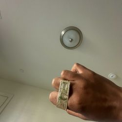 10k Double 100 Dollars Bill Ring