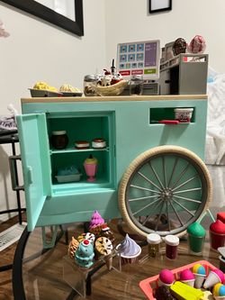 My Life As Sweet Treats Ice Cream & Boba Cart for 18-Inch Dolls