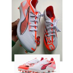 Puma Ultra 5 Match FG AG Soccr Cleats Shoes White Men’s Size 7.5 NEW NO BOX!