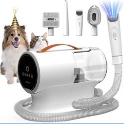AIRROBO Dog Grooming Vacuum Kit,12000Pa Strong Pet Vacuum for Shedding,Grooming Hai,Quiet,PG100,2L Large Capacity
