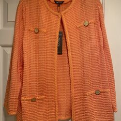 MISOOK Women's One Hook Open Front Lightweight Cardigan Size XL New With Tags