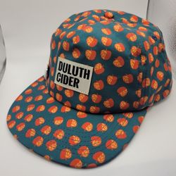 Duluth Cider Duluth, MN Apple & Hop Pattern Snapback Style Hat 2 Pins