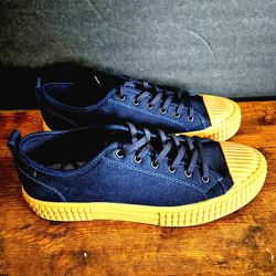 Men's Denim Mutual Weave Memory Foam Sneakers Size 8.5 Casual Comfort