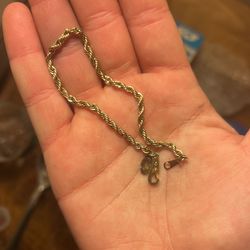 14k Yellow Gold Rope Bracelet