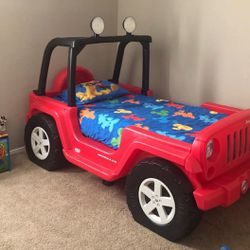 Little Tikes Jeep Bed + Mickey Bedroom Set (Itemized List In Description)
