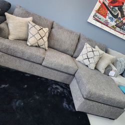 Luxury Sectional Chaise Grey 