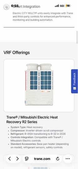 8 ton vrf system 8 ton trane unit condenser and controller