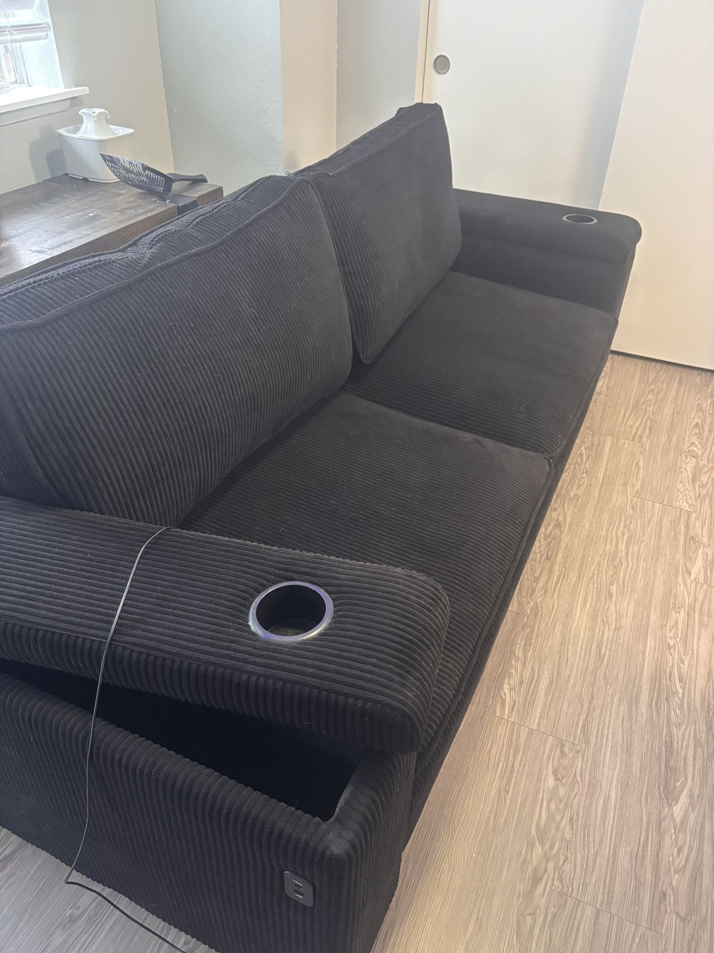 Black Corduroy Couch