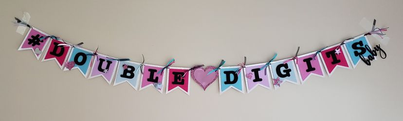 Handmade Double Digits Birthday Banner