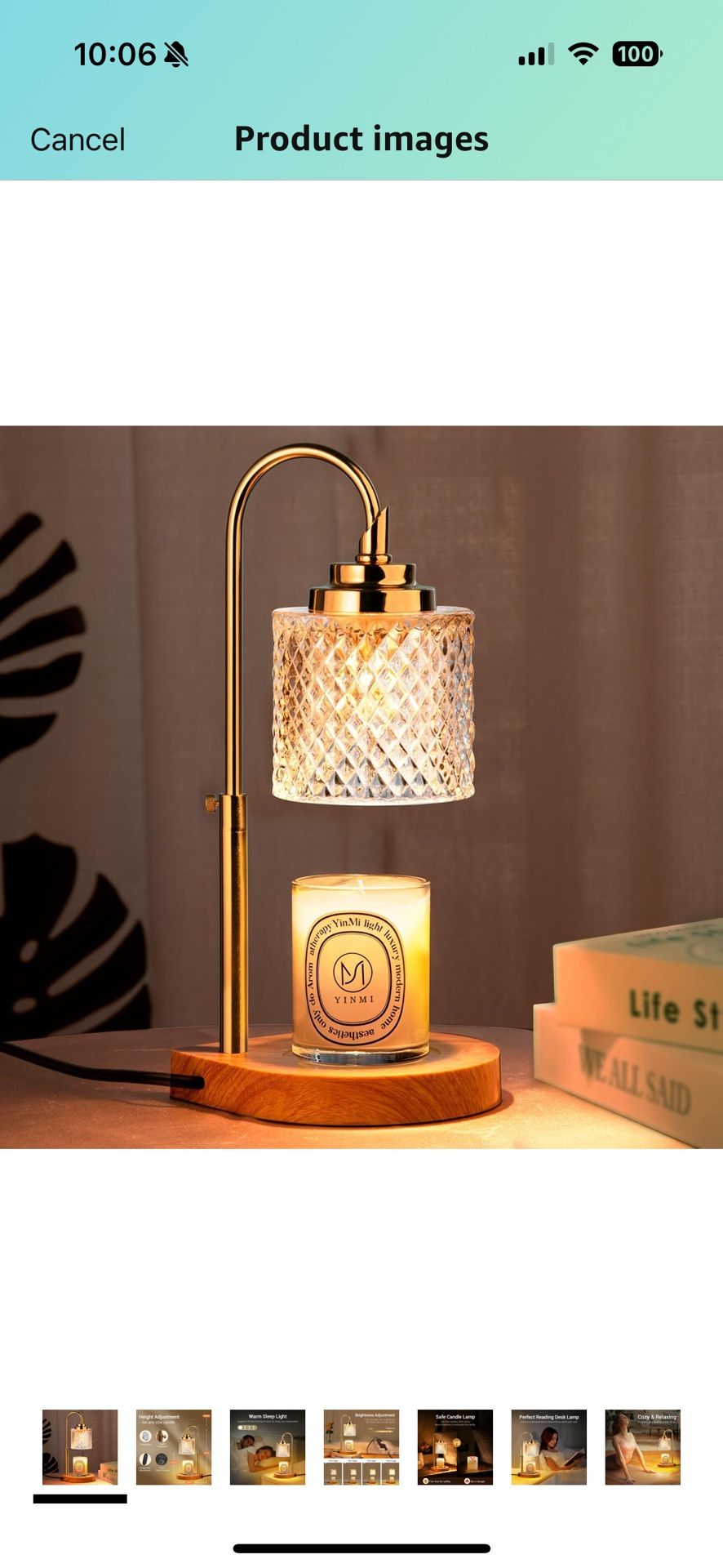 Candle Warmer Lamp, Latest Upgraded Candle Lamp Warm và er with 2-4-8H Timing, Có 4-Level Dimming, Height Ad justable, Bulbs for Home Decor