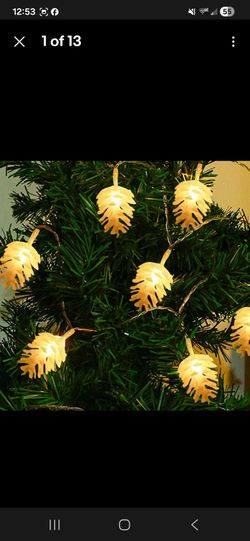 Pinecone LED String Lights