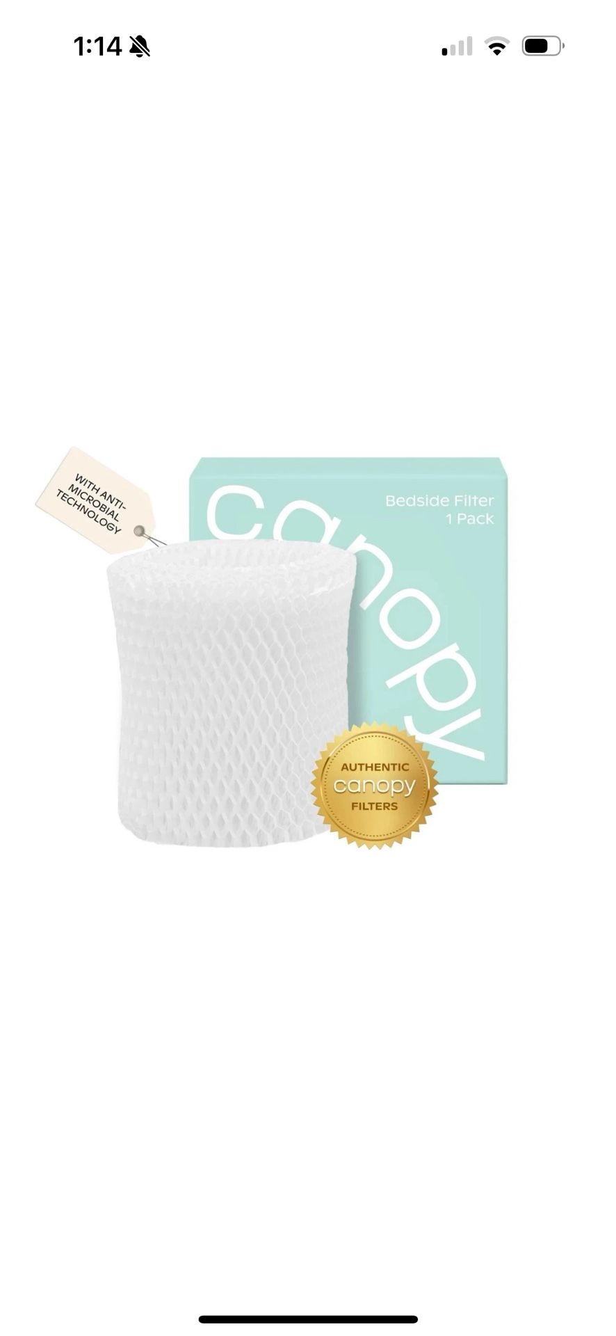 Original Bedside Humidifier Filters, Pack of 1 Filter Wick, Replacement Filte...