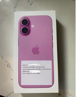 Pink iPhone 16, unlocked (128gb)
