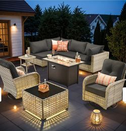 Brand New Patio Outdoor Furniture Set With Fire Pit 