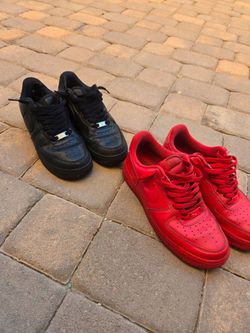 Red & Black Air Force 1s