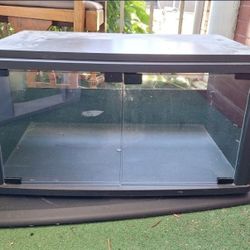Pivots Entertainment Center Glass Cabinet