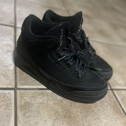 Jordan 3 Black Cat Size 9 – Clean Used Sneakers 🔥
