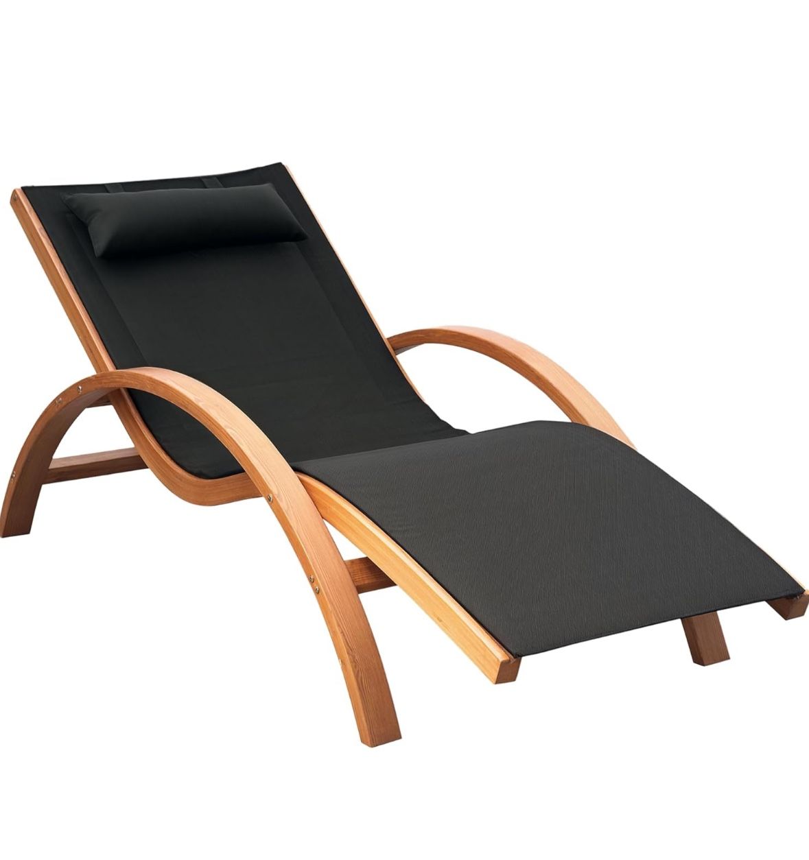 Outdoor chaise Wood Chairs.  Pool Chairs With Pillow
