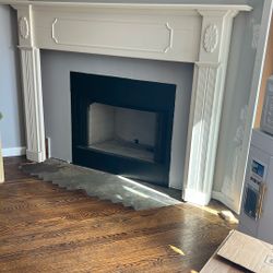 solid wood mantel 82 inches long 58 inches tall 10 deep