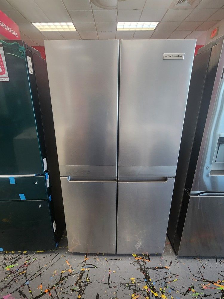 KitchenAid 36 Inch 4 Door Refrigerator 19.4 Cu Ft Stainless Steel