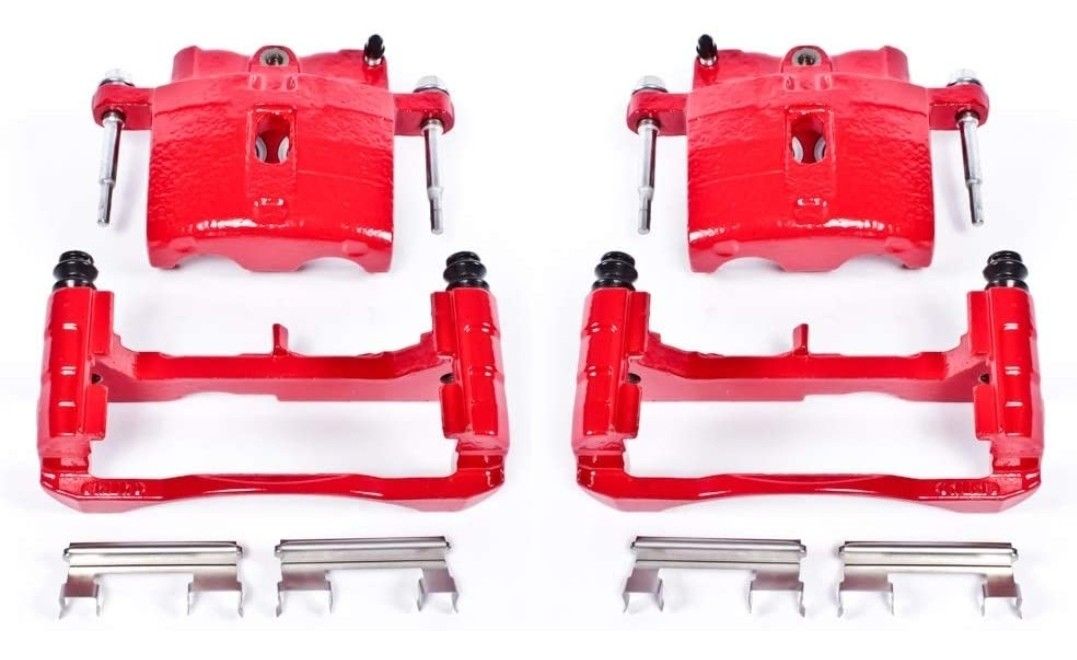 Power Stop S4728 Performance Front or Rear Powder Coated Brake Caliper Set For Chevy, GMC, Cadillac, Hummer