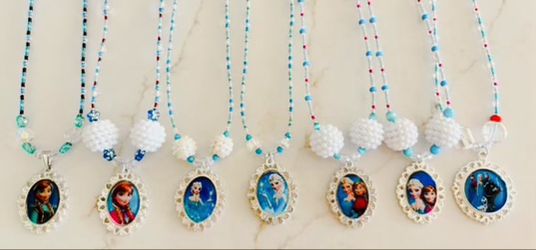 Frozen, Elsa And Anna Necklaces 