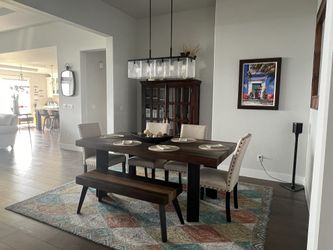 Dinning Table- Bench And 4 Chairs