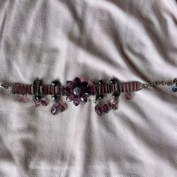 Purple/Pink Charm Bracelet 