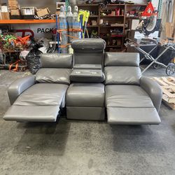 Lessworth power reclining leather