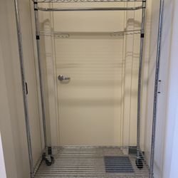 Large Rolling Wardrobe Rack