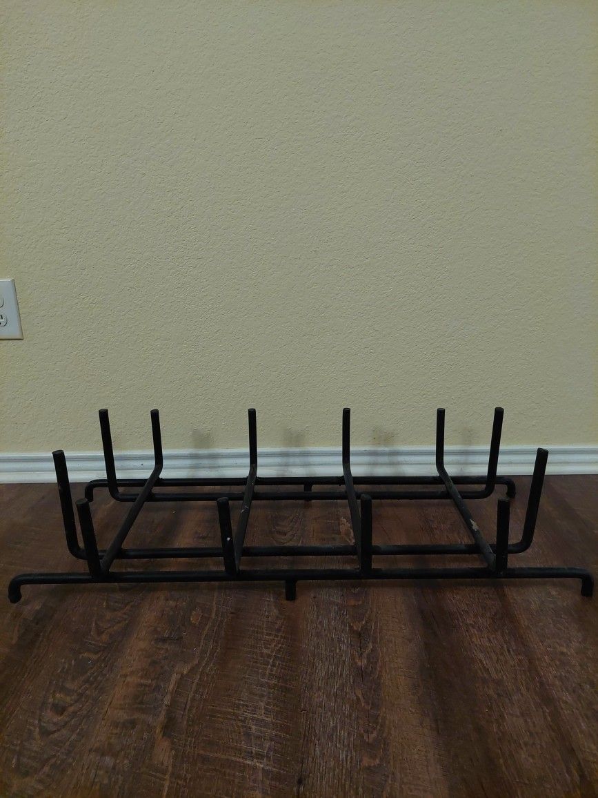 HEAVY DUTY WROUGHT IRON FIREPLACE WOOD HOLDER FOR FIRE PLACE GRILL OR GRATE OR FOR OUTDOOR BBQ RESTAURANT In JUSTIN