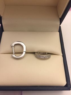 NEW:Cubic zirconia small hoop earrings