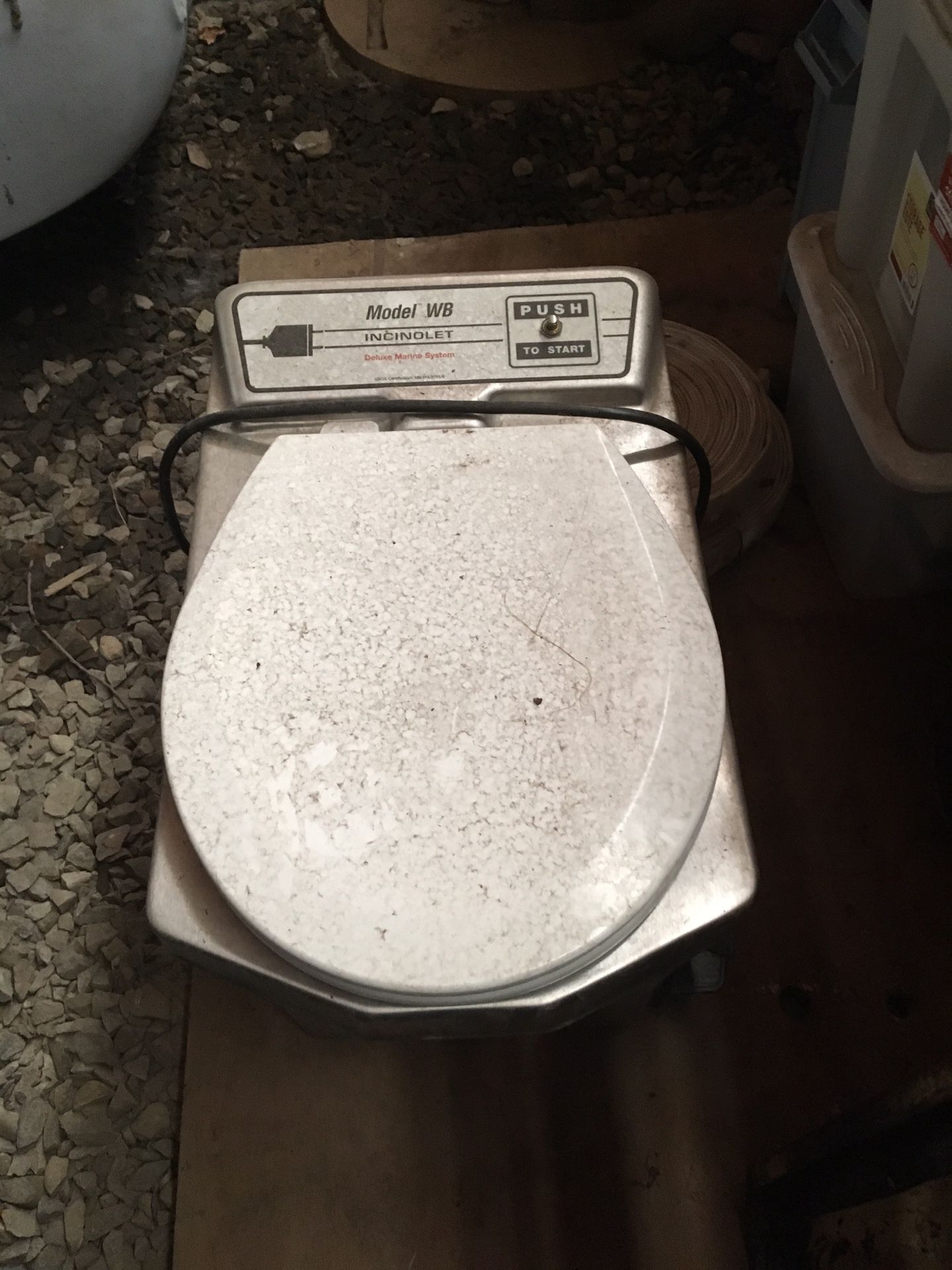 Incomplete Electric Toilet