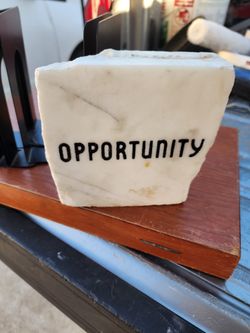Marble Bookend / Paperweight – “Opportunity”