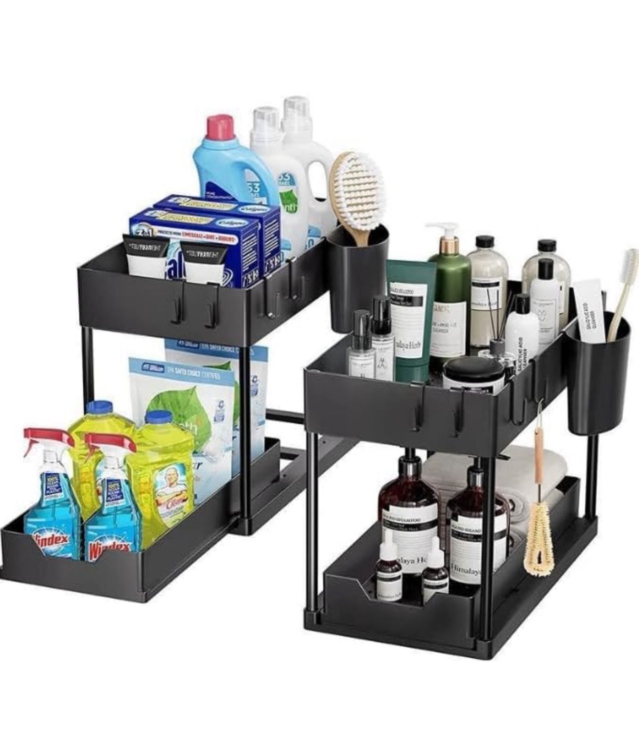 Under Sink Organizer, 2 Tier Under Sink Organizers 2 Pack