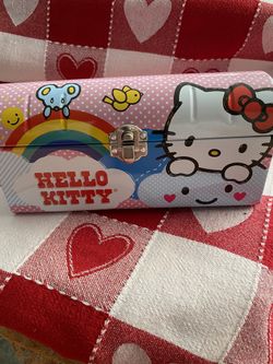 Hello kitty Metal tin box clutch purse/pencil case