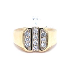 14Kt Yellow Gold Diamond Ring 4.00g .35CTW Size 10.5 195134