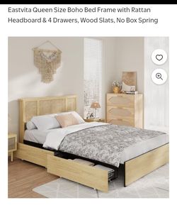 Queen size bed frame and headboard for sale/ Brand New in the Box never been used.