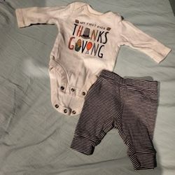Newborn Baby Neutral Thanksgiving Outfit