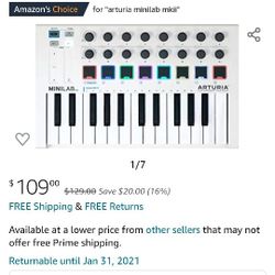 Arturia MiniLab MkII - 25 Keys Midi Keyboard